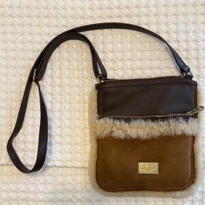 UGG Chocolate and Camel Crossbody Bag VTG Y2K